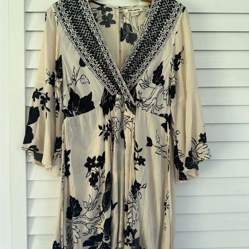 Black and Cream Floral Tunic